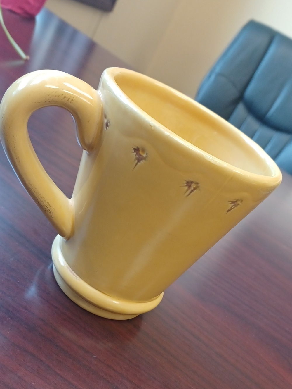 Yellow Ceramic Coffee Mug - Thick Ceramic